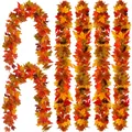 5.9ft kunstmatige herfst esdoornblad slinger met meerdere strengen in herfstkleuren - Multicolor Style M