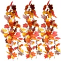 Set van drie kunstmatige esdoornblad slingers van 1,8 m voor herfst decoraties - Multicolor Style N