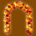 Decoratieve 1,8m verlichte herfst esdoornblad slinger voor Thanksgiving en Kerstmis - Multicolor Style A (With Lights)