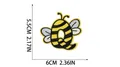 Cartoon bee-themed alphabet Q embroidery patch for clothing DIY crafts decoration - Letter Q