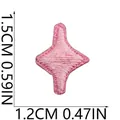 Detaillierte Makroansicht eines rosa sternförmigen bestickten Aufnähers für DIY - Stern-Stil (X20YF-06-42) / Rosa