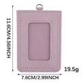 Purple fabric ID card holder with dimensions 11.6cm x 7.6cm and metal keychain ring - Canvas Card Holder / 11.6x7.6cm / Purple