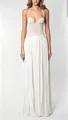 Elegant white halter neck lace bodice maxi dress with backless pleated chiffon skirt - White