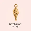 Detailed view of the vintage gold ice cream pendant charm with size and weight specs. - Ice Cream Style (DHS-6742)