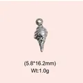 Detailed view of a vintage stainless steel ice cream cone charm for DIY jewelry making - Ice Cream Style (DHS-6757)