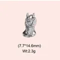 Vintage stainless steel dragon head charm pendant for DIY jewelry, 7.7x14.6mm - Dragon Head Style (DHS-6759)