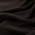 Primer plano de tela de malla transparente marrón oscuro con elegante y suave caída - S / Tops / Negro