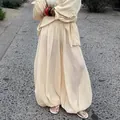 Stijlvolle zomerse losse lichtbeige ballonbroek met elastische zoom voor dames - S / Bottoms / Khaki