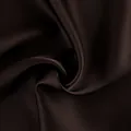 Detailed view of luxurious deep brown satin fabric with soft sheen and elegant draping - S / Top And Bottom / Brown/Black
