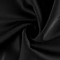 Detailed macro view of black acetate-like satin fabric texture with elegant smooth gloss - S / Bottoms / Black