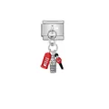 Detail of London theme Italian charm with Big Ben and red telephone box pendant - London Landmarks Style (D395)