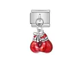 Red boxing glove pendant charm link for Italian modular bracelet DIY jewelry. - Red Boxing Gloves (D409)