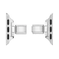 Detail view of silver stainless steel Italian modular DIY watch strap connectors. - Compatible for Apple Watch Connector (14mm) / Silver 44/45/46mm (One Pair)