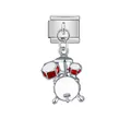 Detailed macro view of a silver drum kit musical instrument charm for modular bracelets. - Drum Kit Style (D401)