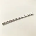 Detail view of stainless steel modular charm bracelet links with letter C engraving - Letter C / Set of 18