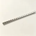 Silver stainless steel Italian modular charm bracelet link strap with letter A design - Letter A / Set of 18