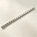 Zilveren roestvrijstalen modulaire Italiaanse bedelarmband met gegraveerde letter K - Letter K / Set van 18