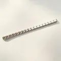 Modulaire DIY Italiaanse bedelarmband met zilveren roestvrijstalen V-letter link bedels - Letter V / Set van 18