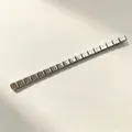 Zilveren roestvrijstalen Italiaanse modulaire bedelarmband met gegraveerde W-links - Letter W / Set van 18