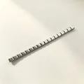 DIY Italiaanse modulaire bedelarmband met roestvrijstalen zilveren X-patroon links - Letter X / Set van 18
