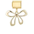 Maillon de bracelet modulaire doré avec une élégante breloque nœud et cœur évidé - Nœud Papillon Cœur (M294241) / 1 Pièce / Or