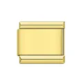Goldener italienischer Charm-Link aus Edelstahl für individuelles DIY-Modularmband - Plain Polished Module (Gold) / 1 Stück / Einzeln Gold