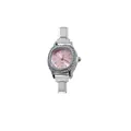 Elegante cabezal de reloj de cuarzo ovalado con esfera rosa y pedrería para correa modular DIY - Solo Cabeza de Reloj (106) / Plateado (Esfera Rosa)