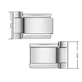 Macro detail of stainless steel modular watch strap links with 12cm measurement line. - 12mm (1 Pair) / Silver