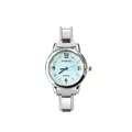 Elegant women's stainless steel quartz watch with light blue rhinestone dial DIY - Blue Dial (watch184)