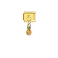 Vergoldetes italienisches Modularmband-Glied mit süßem Emaille-Ananas-Anhänger für DIY - Ananas (D323)