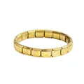 Close-up of gold-plated stainless steel Italian charm bracelet with Yin Yang design - Yin Yang / Gold