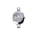 Silberne Edelstahl-Quarzuhr mit modischem Zifferblatt im Leoparden-Print-Design - Komplette Uhr / Klassischer Runder Leopardenstil (watch305)
