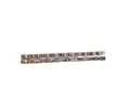 Silver stainless steel Italian modular charm bracelet links for DIY jewelry - Two-Tone Modular Strap / 9 Pieces / Silver + Gold