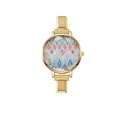 Montre à quartz bohème pour femme avec bracelet en acier doré et cadran coloré. - Losange Géométrique Doré (watch177)