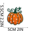 Detailed size measurements for decorative pumpkin embroidery iron-on patch, 5.5x5cm size - Star Pattern Pumpkin Style (C23NG-095-19)