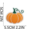 Embroidered pumpkin iron-on patch size 5.5x5cm for clothing and bag holiday decoration - Regular Orange Style (C23NG-088-42)