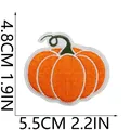 Detailed size diagram of an orange embroidered pumpkin patch 5.5cm wide and 4.8cm high - Orange Pumpkin Style (C23NG-088-36)