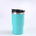 Gobelet isotherme 14oz bleu clair à double paroi en acier inoxydable avec couvercle noir - 14oz / Bleu lac B