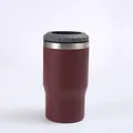 Chope à bière isotherme 14oz en acier inoxydable double paroi bordeaux - 14oz / Marron A
