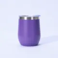Tazza termica a guscio d'uovo da 360ml in acciaio inossidabile viola con coperchio chiaro - 360ml / Viola Uva
