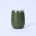 Tazza a uovo da 360 ml verde militare isolata sottovuoto in acciaio inox a doppia parete - 360ml / Verde Oliva