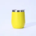Bicchiere termico giallo da 360ml in acciaio inossidabile con coperchio per ufficio - 360ml / Giallo