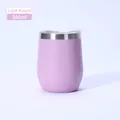360ml lichtpaarse dubbelwandige vacuümgeïsoleerde roestvrijstalen eivormige beker - 360ml / Lavendelpaars