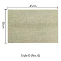 Durable heat-resistant light green PVC woven placemat for dining table, size 45x30cm - Style D (No. 6) / Light Green