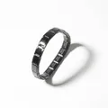 Black glossy stainless steel Italian charms modular link bracelet for DIY jewelry - 18 Links Per Piece / Black Smooth