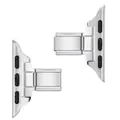 Close-up view of silver stainless steel Apple Watch adapter for modular bracelet - 42mm to 12mm Adapter (3201) / 2-Piece Set / Silver