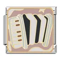 Detailansicht des Akkordeon-Musikinstrument-Anhängers für italienische Armbänder - Instrumenten-Serie - Akkordeon (LQ02)