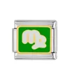Charme modulaire en acier inoxydable signe Vierge avec émail vert pour bracelets DIY - Vierge / 1 Pièce