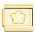 Elegant gold stainless steel modular charm with a five-petal flower for DIY jewelry - Gold Five-Petal Flower 7