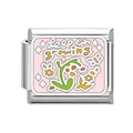 Maillon de charme italien "Keep Growing" en acier inoxydable pour bracelets DIY. - Slogan Croissance (Keep growing) (#6)